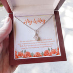 Love Having You Around alluring beauty necklace luxury led box hand holding