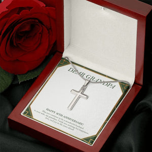 Wish You Nothing But Happiness stainless steel cross luxury led box rose