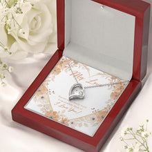Load image into Gallery viewer, Every Lovely Word forever love silver necklace premium led mahogany wood box
