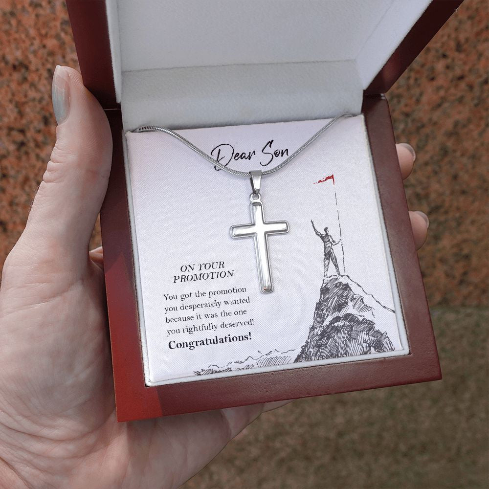 You Rightfully Deserved stainless steel cross luxury led box hand holding
