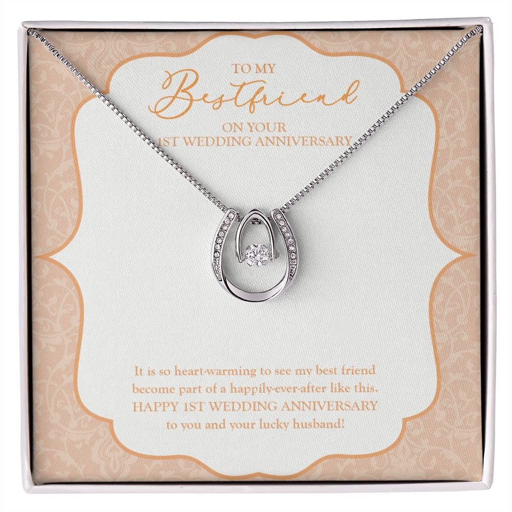 It Is So Heart-Warming horseshoe necklace front
