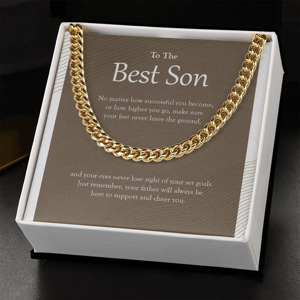 Here To Support And Cheer You cuban link chain gold standard box