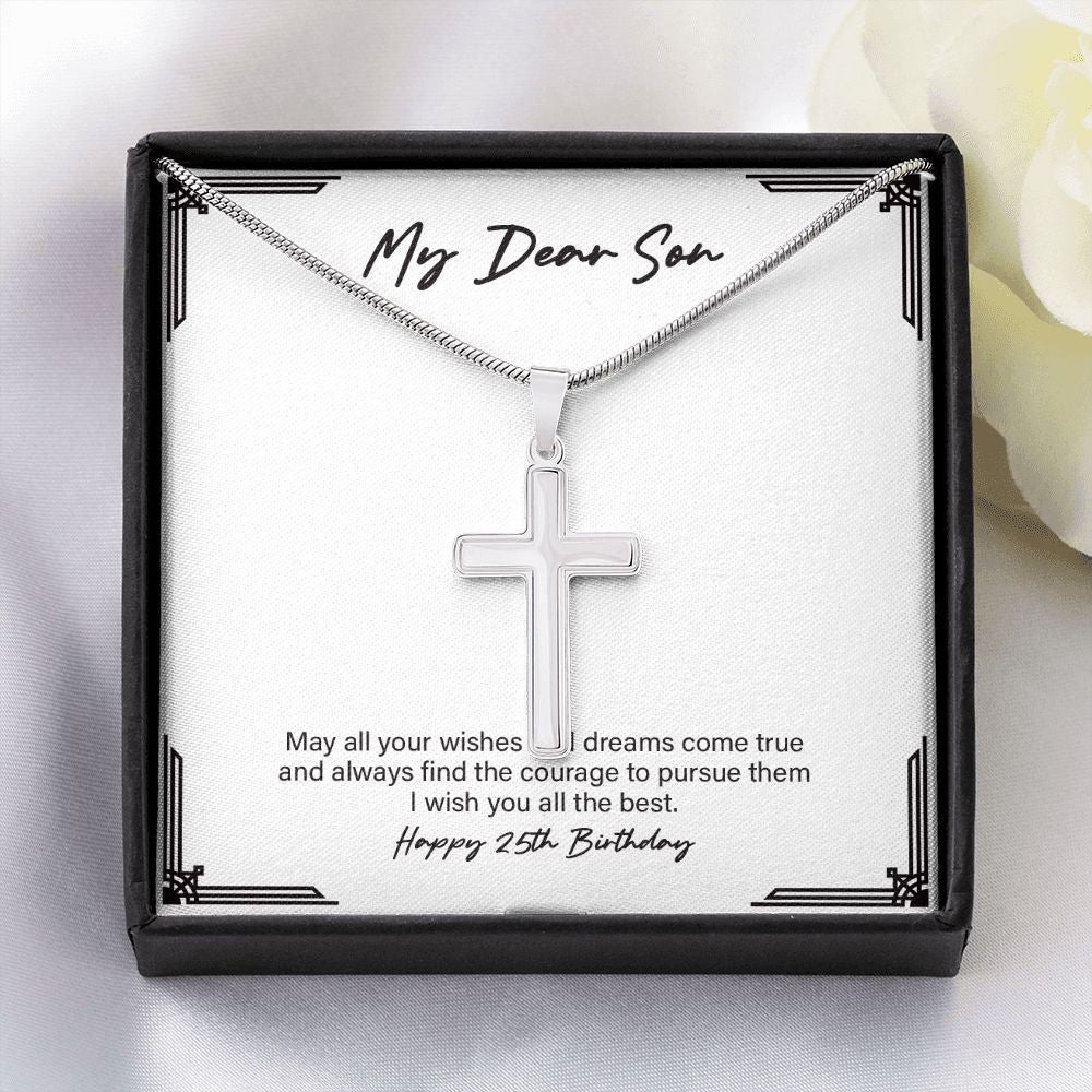 All The Best For You stainless steel cross yellow flower