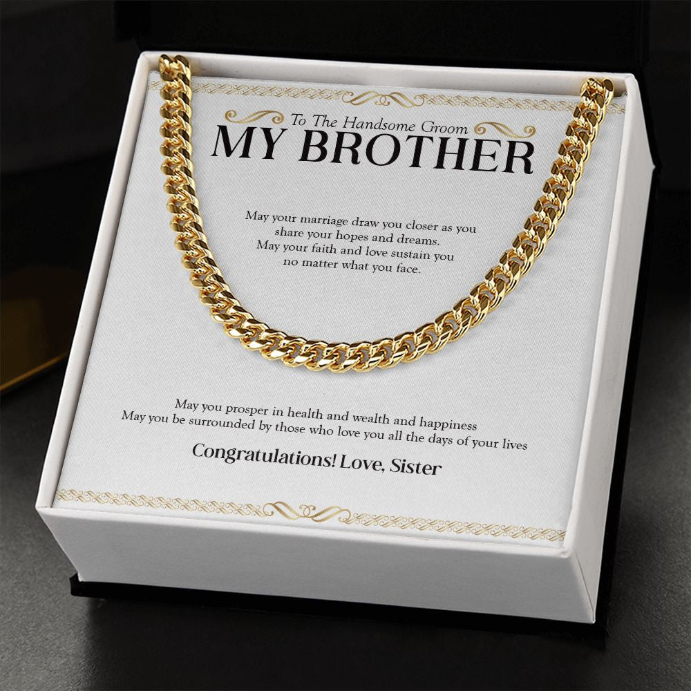 Prosper In Health cuban link chain gold standard box