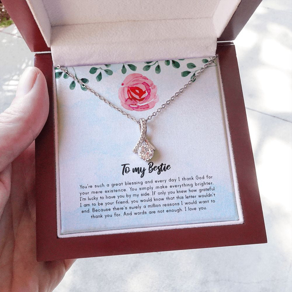 Million Reasons alluring beauty necklace luxury led box hand holding