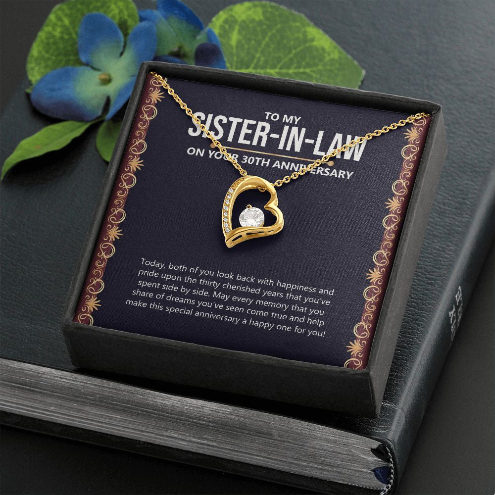 Fifty Cherished Years forever love gold necklace front
