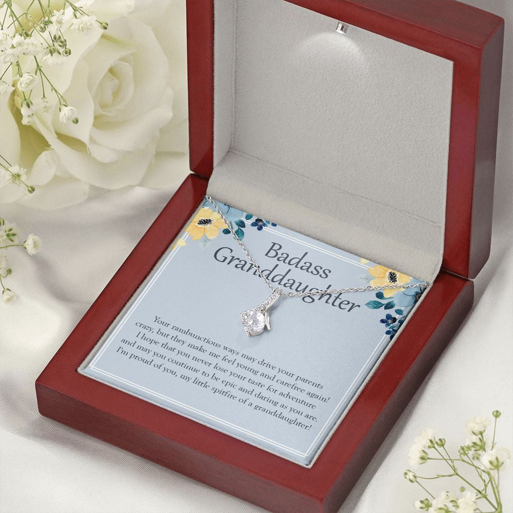 Feel Young And Carefree alluring beauty necklace premium led mahogany wood box