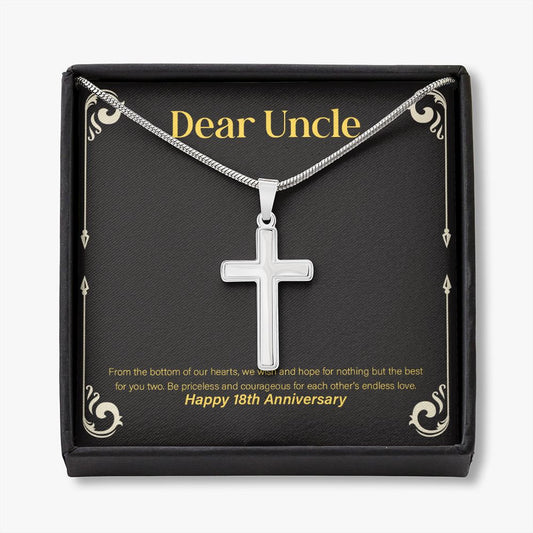 Nothing But The Best stainless steel cross necklace front