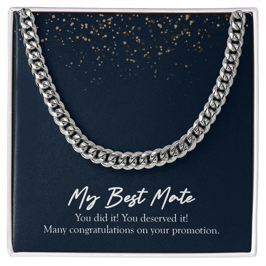 You Deserved It cuban link chain silver front