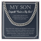 Sibling To Grow Up With cuban link chain silver front