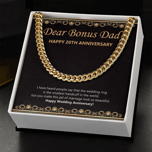 Jail Of Marriage cuban link chain gold standard box