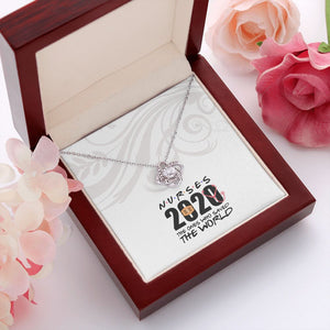 Who Saves the World love knot pendant luxury led box red flowers