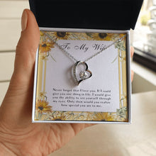 Load image into Gallery viewer, Special You Are forever love silver necklace in hand
