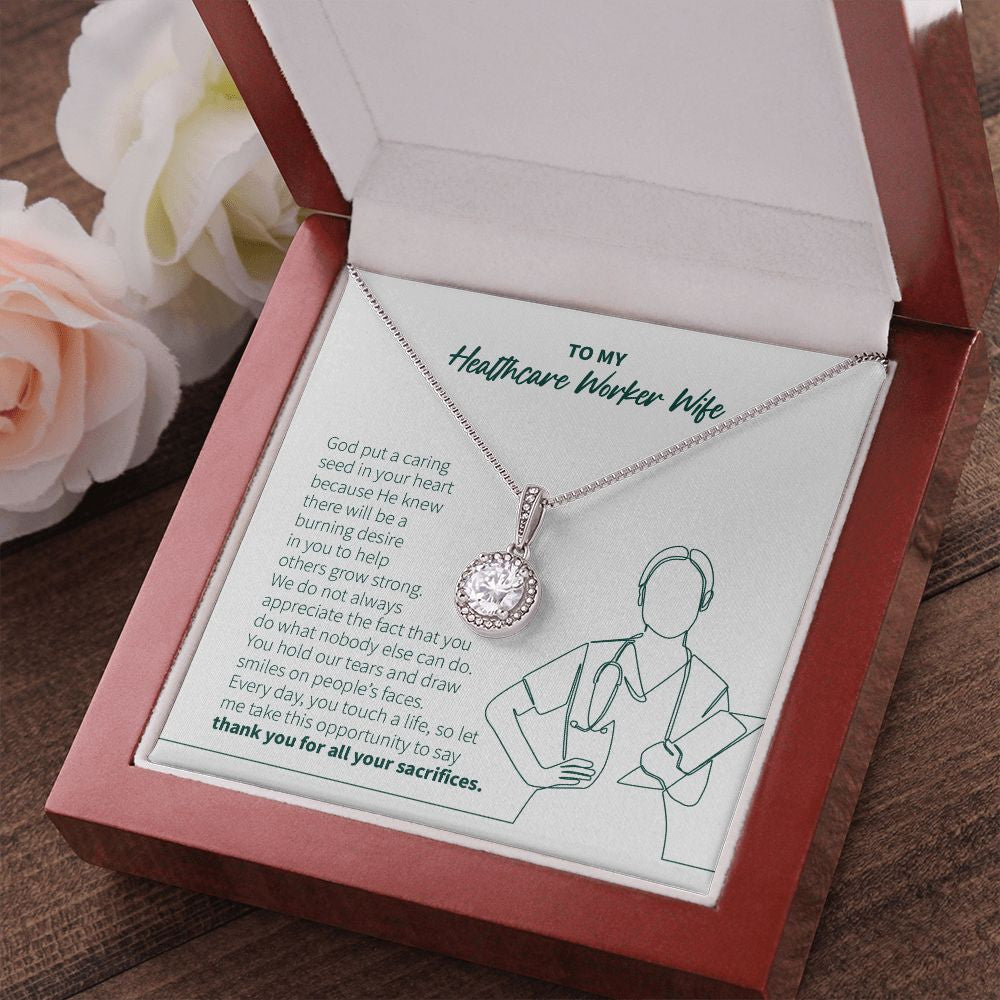 Caring Seed In Your Heart eternal hope pendant luxury led box red flowers