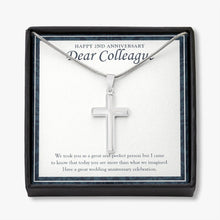 Load image into Gallery viewer, More Than Just A Great Person stainless steel cross necklace front
