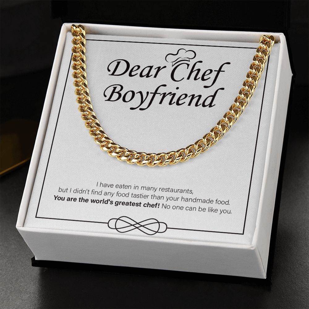 Tastier Than Your Homemade cuban link chain gold standard box