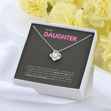 Load image into Gallery viewer, World Of Happiness love knot pendant yellow flower
