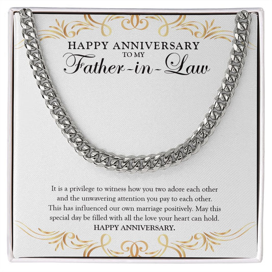 Influencer Of Our Marriage cuban link chain silver front