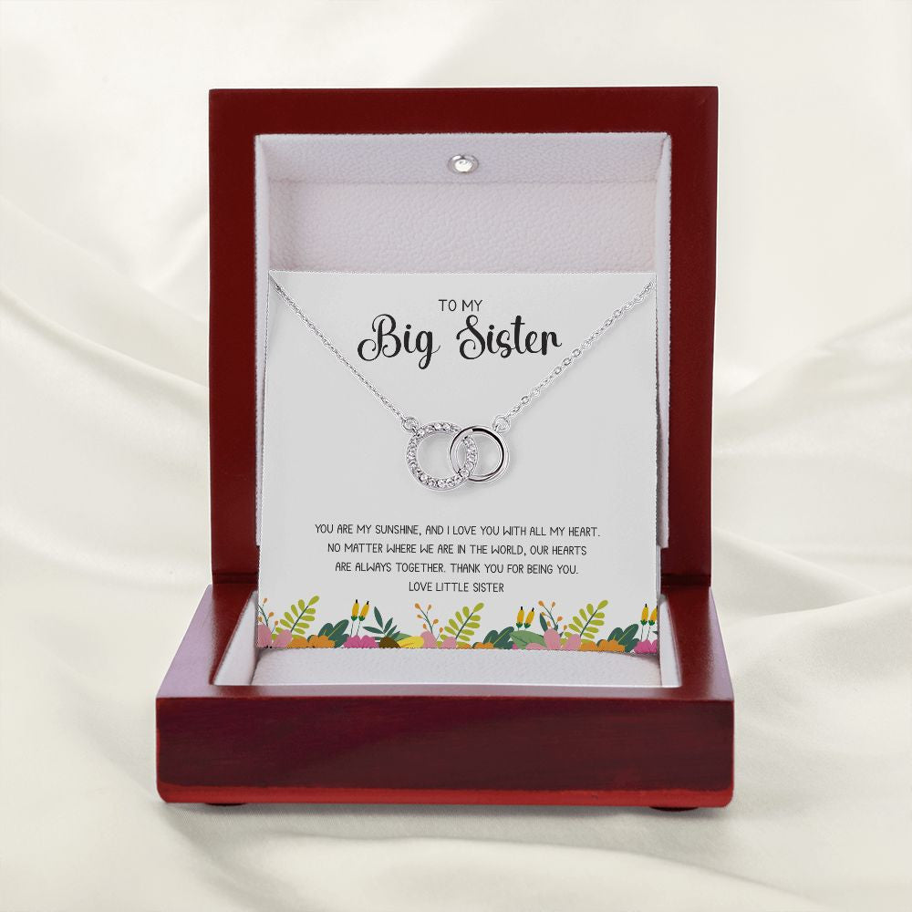 All My Heart double circle necklace premium led mahogany wood box