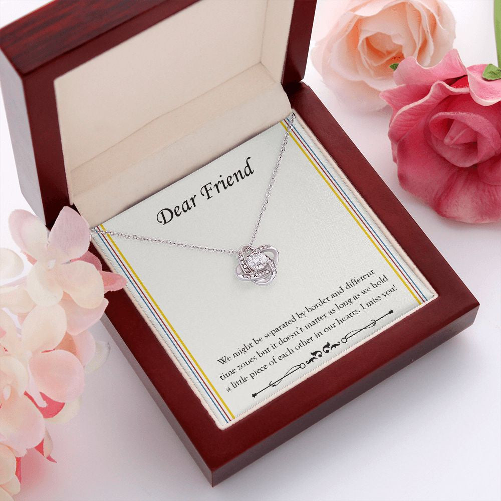 Separated By Border And Time Zone love knot pendant luxury led box red flowers