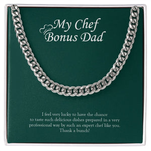 Expert Chef Like You cuban link chain silver front