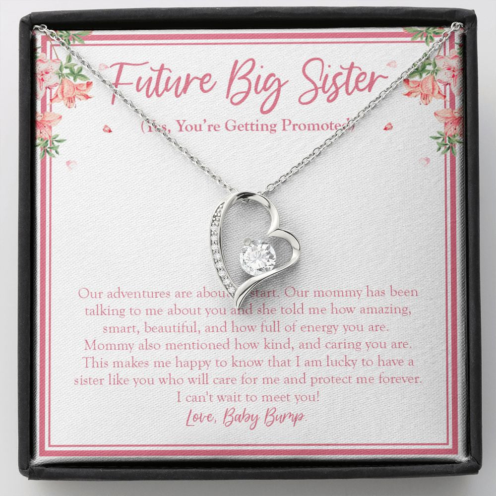 Our Adventure Is About To Start forever love silver necklace front