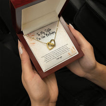 Load image into Gallery viewer, Together and Always interlocking heart pendant luxury hold hand
