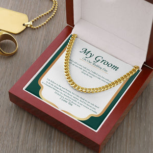 Walked Into Love cuban link chain gold luxury led box