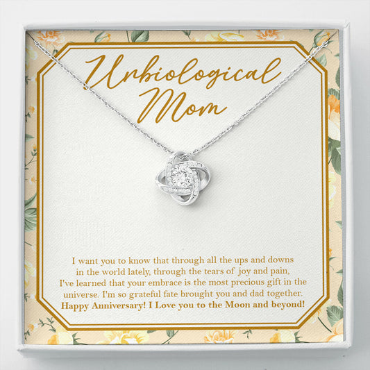 Most Precious Gift love knot necklace front