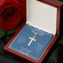 Load image into Gallery viewer, Prosper In Health stainless steel cross luxury led box rose
