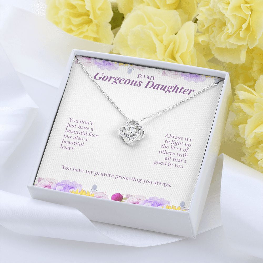Light Up The Lives love knot pendant yellow flower
