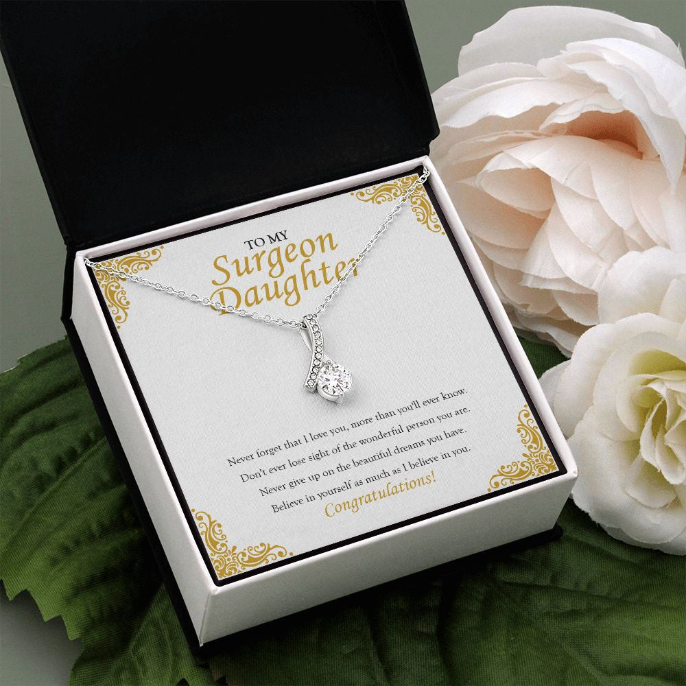 Believe In Yourself alluring beauty pendant white flower