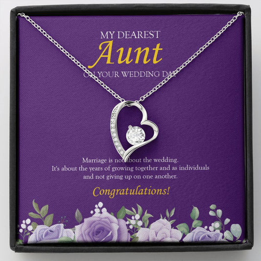 Not Giving Up forever love silver necklace front