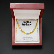 Load image into Gallery viewer, Life&#39;s Brightest Possibilities cuban link chain gold mahogany box led
