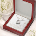 Someone to play With forever love silver necklace premium led mahogany wood box