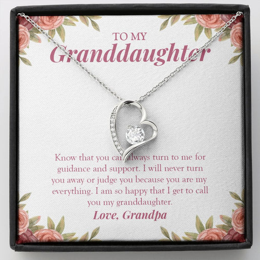 You Can Always Turn To Me forever love silver necklace front