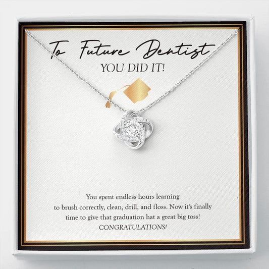 Great Big Toss love knot necklace front