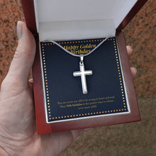 Load image into Gallery viewer, Your Inner Child stainless steel cross luxury led box hand holding
