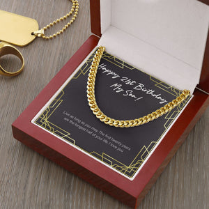 Longest Half Of Life cuban link chain gold luxury led box
