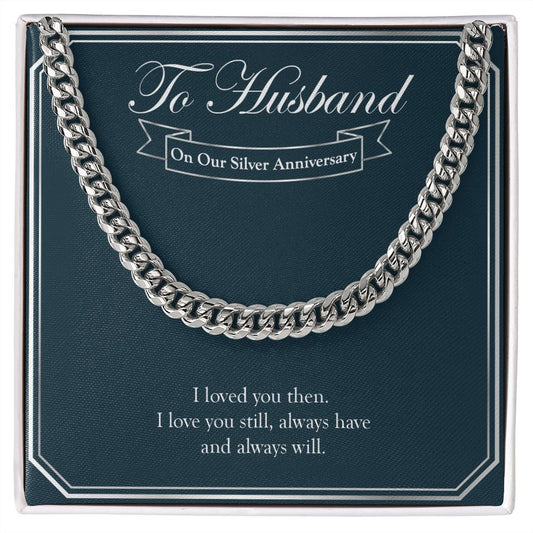 Always Have cuban link chain silver front