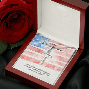 You Make Our Lives Better stainless steel cross luxury led box rose