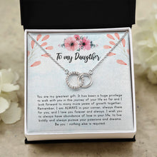 Load image into Gallery viewer, Abundance Of Love In Your Life double circle necklace close up
