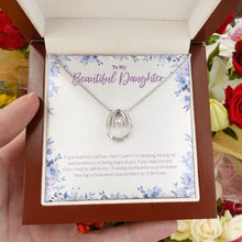 Load image into Gallery viewer, If You Need Me horseshoe necklace luxury led box hand holding
