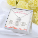 Deserves All The Good Things love knot pendant yellow flower