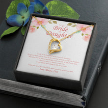 Load image into Gallery viewer, Life Filled With Light forever love gold necklace front
