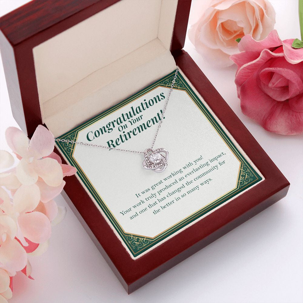 You Changed The Community love knot pendant luxury led box red flowers