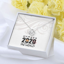 Load image into Gallery viewer, Who Saves the World love knot pendant yellow flower
