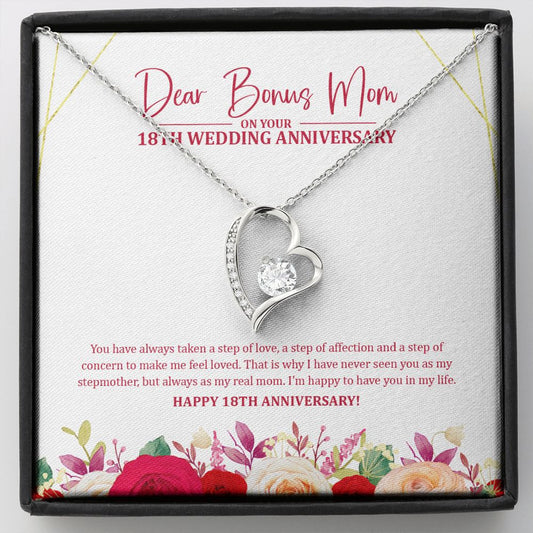 A Step Of Concern forever love silver necklace front