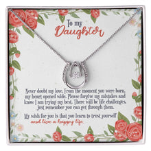 Load image into Gallery viewer, My Wish For You horseshoe necklace front
