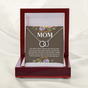 Perfect Mother double circle necklace premium led mahogany wood box